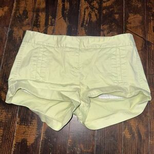 J Crew business casual flat front light yellow size 2 shorts